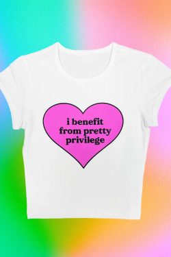 90s Inspired Y2K Clothing: Pretty Privilege Baby Tee