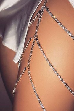 Bohemian Multi Layer Thigh Body Chain with Beaded Chains and Waist Beads