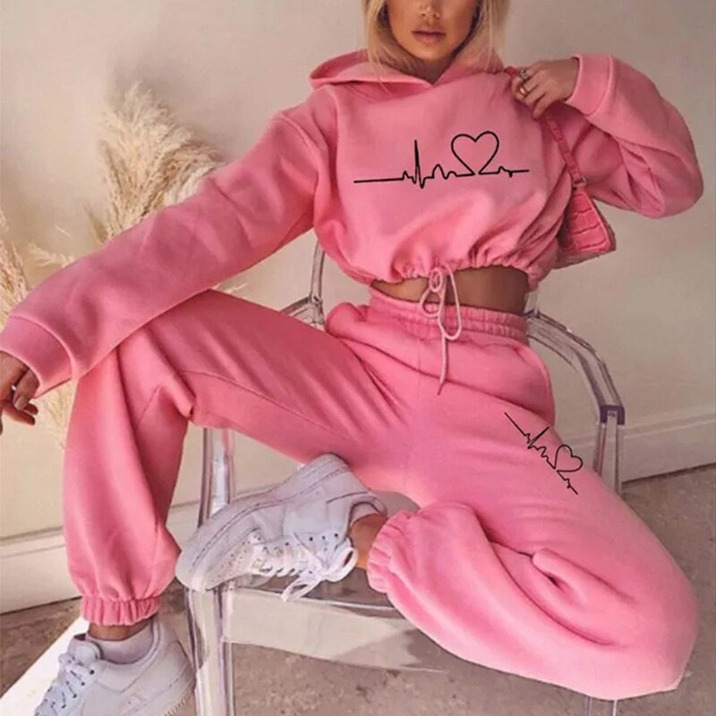 Cozy Pink Y2K Loungewear Set