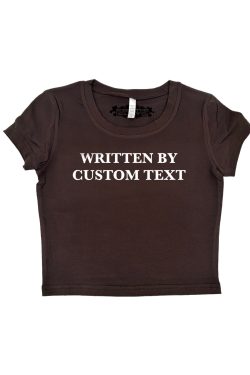 Custom Y2K Crop Top Tee Shirt with Unique Design