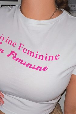 Divine Feminine Embroidered Crop Top for Y2K Fashion