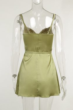 Fairy Core Satin Slip Mini Dress for Women