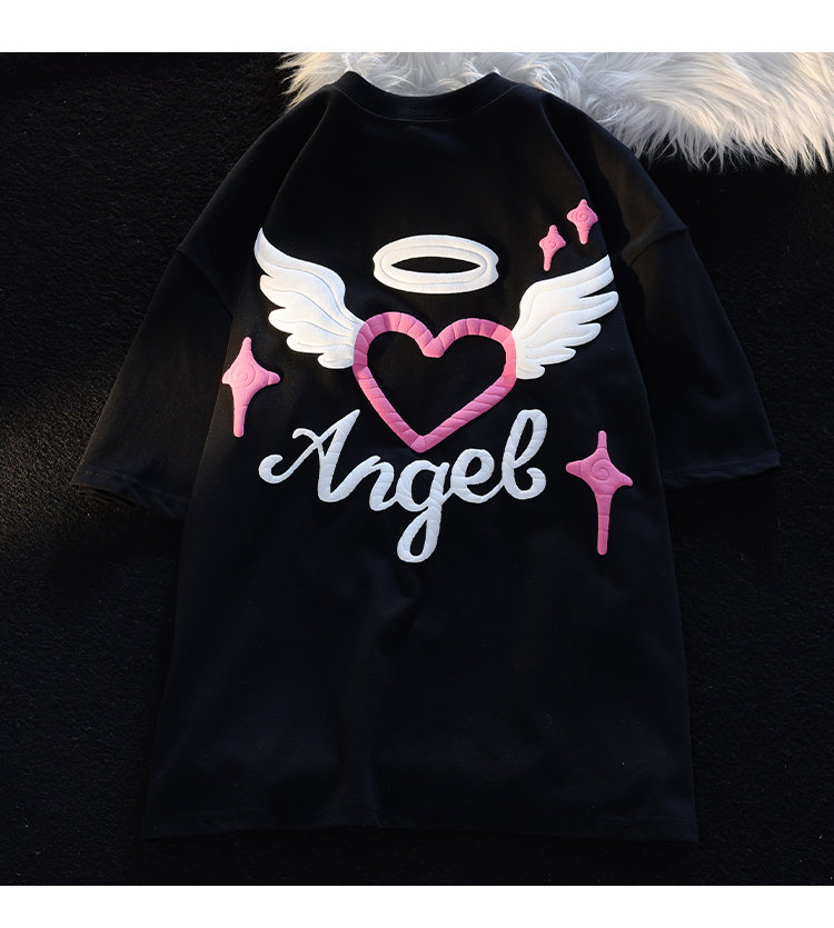 Heart Angel Shirt Womens Fancy Tops Kawaii Y2K Aesthetic Party Tops