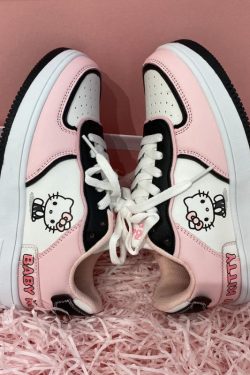 Kawaii Sanrio Hello Kitty Pink Harajuku Sneakers for Women
