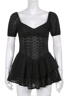 Kawaii Sexy Party Dress with Mini Layered Design for Women