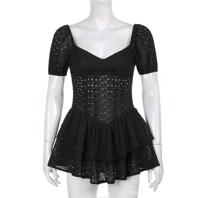 Kawaii Sexy Party Dress with Mini Layered Design for Women