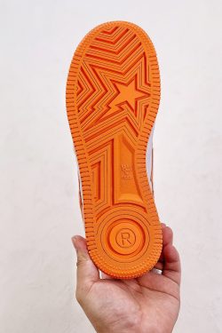 Limited Edition Bapesta Inspired Orange Y2K Sneaker