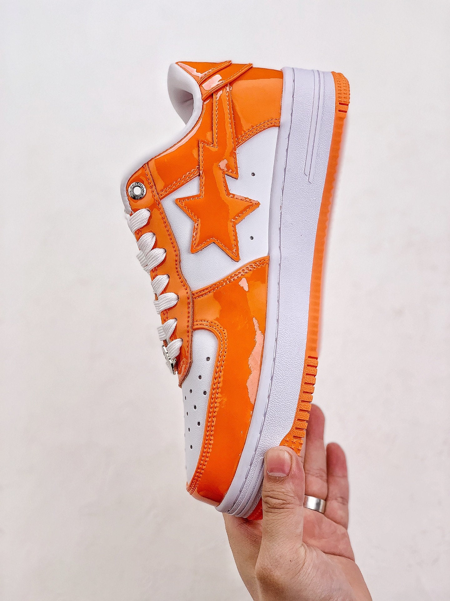 Limited Edition Bapesta Inspired Orange Y2K Sneaker