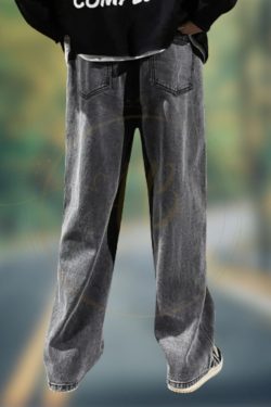 Men's Y2K Baggy Jeans - Korean Fashion Loose Fit Wide Leg