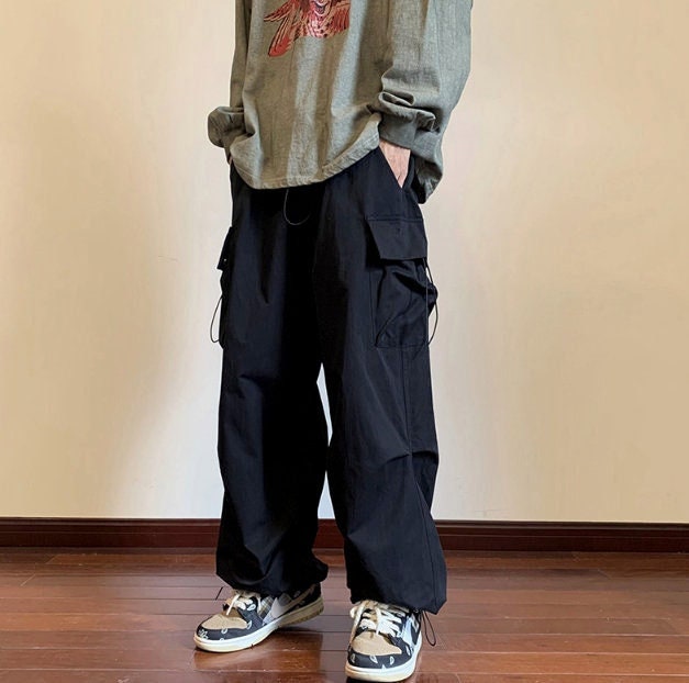 Minimalist Baggy Cargo Pants for Men - Y2K Streetwear Clothing