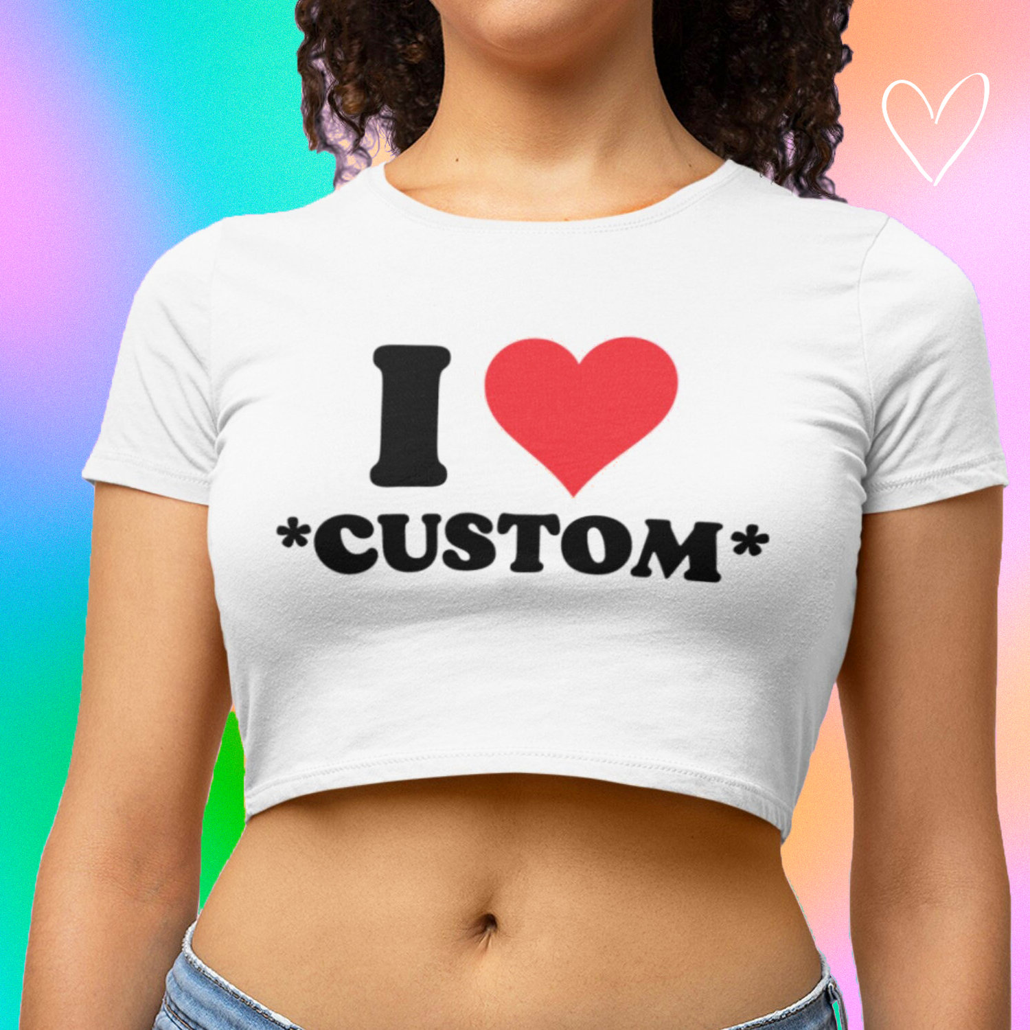 Retro Y2K Clothing: Create Your Own Custom I Heart Shirt
