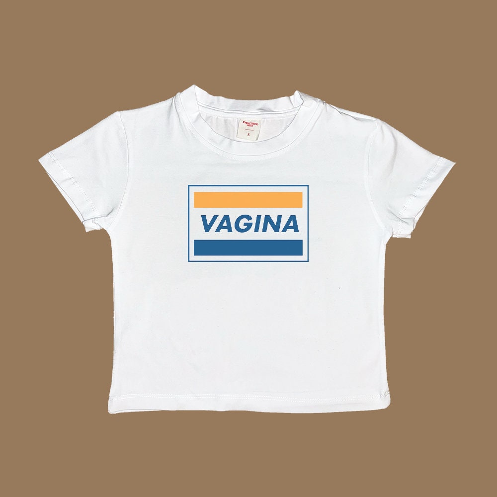 Retro Y2K Vagina Graphic Print Baby Tee