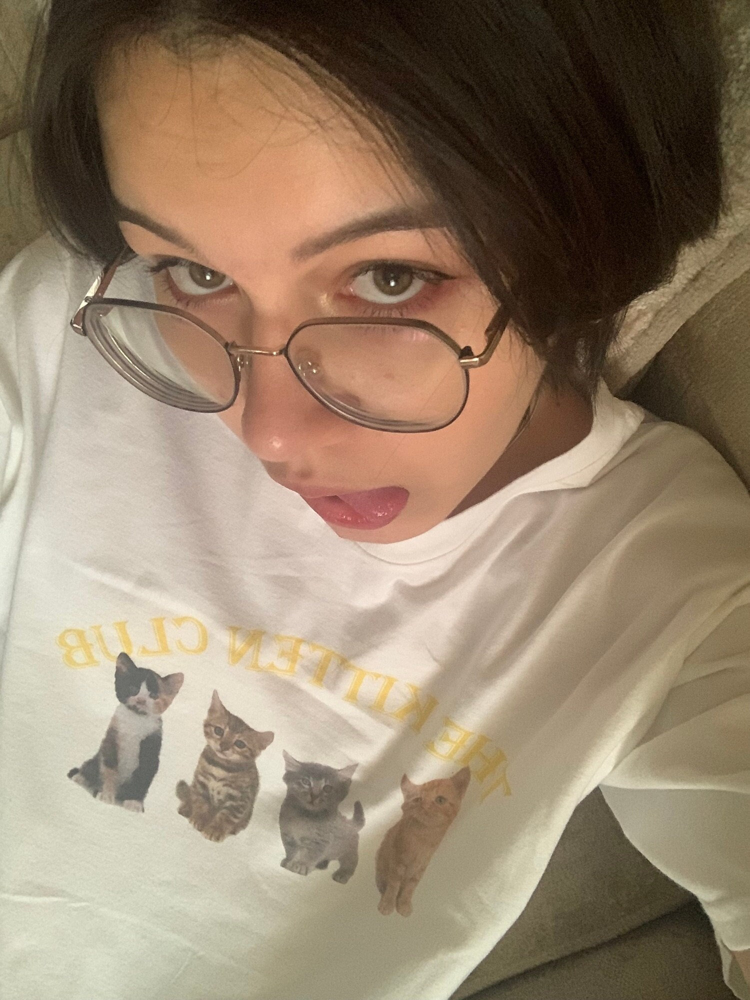 The Kitten Club Y2K Streetwear Grunge Style Funny Cat T-Shirt