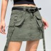 Trendy Y2K Denim Cargo Mini Skirts