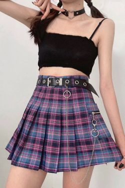Vintage-inspired Gothic Harajuku Skirt for Edgy Fairycore and Cyberpunk Fashion