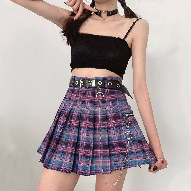 Vintage-inspired Gothic Harajuku Skirt for Edgy Fairycore and Cyberpunk Fashion