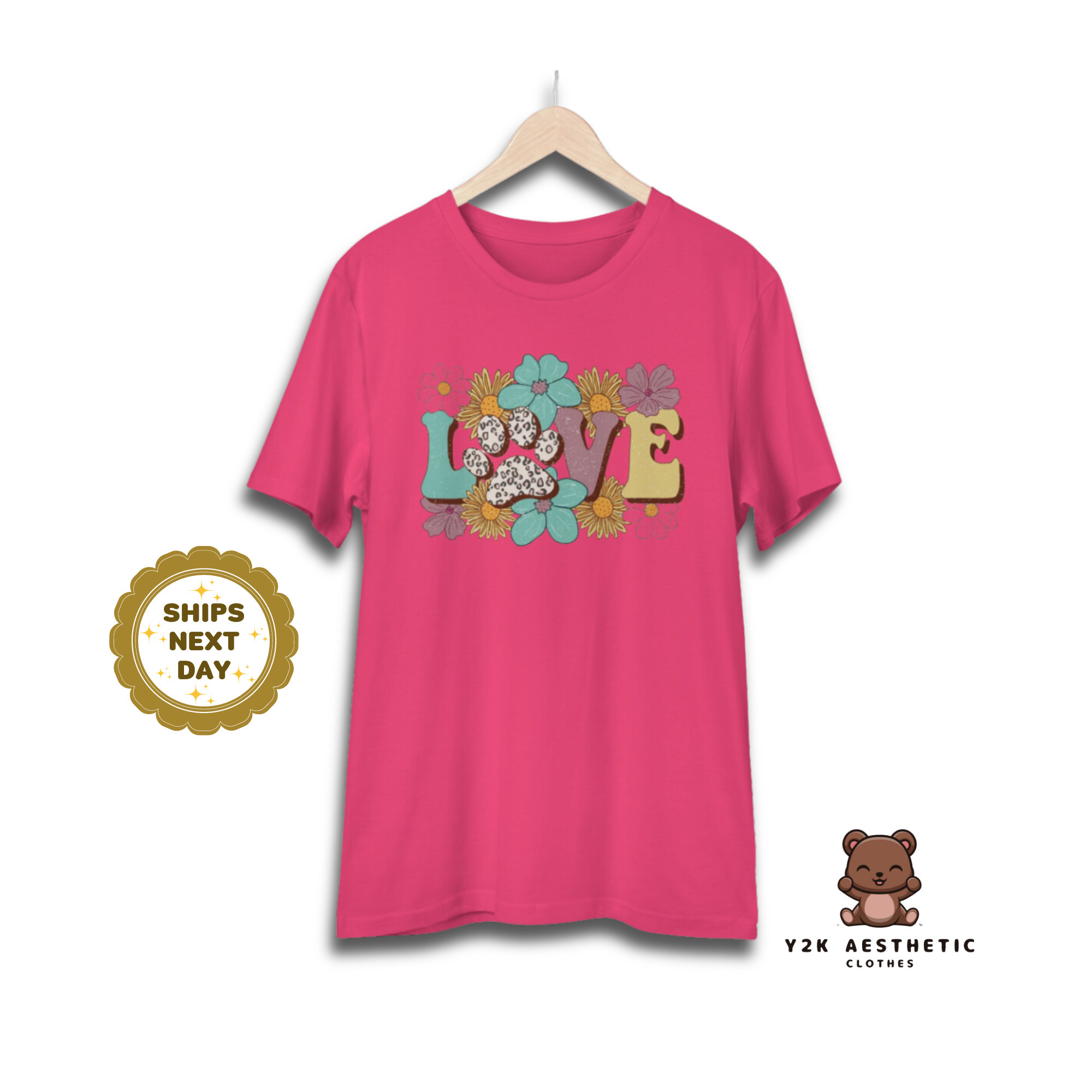 Vintage Love Shirt for Y2K Aesthetic Clothing
