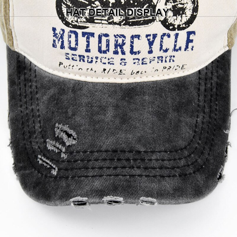Vintage Y2K American Motorcycle Distressed Baseball Cap for Men and Women - Perfect Gift for Him