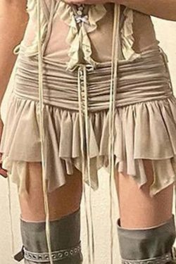 Vintage Y2K Chiffon Pleated Balletcore Skirt