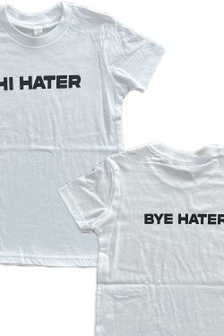 Y2K Aesthetic Trendy Top - Hi Hater, Bye Hater Baby Tee
