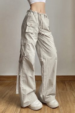 Y2K Baggy Sweatpants - Korean Cargo Trousers - Casual Drawstring Pants