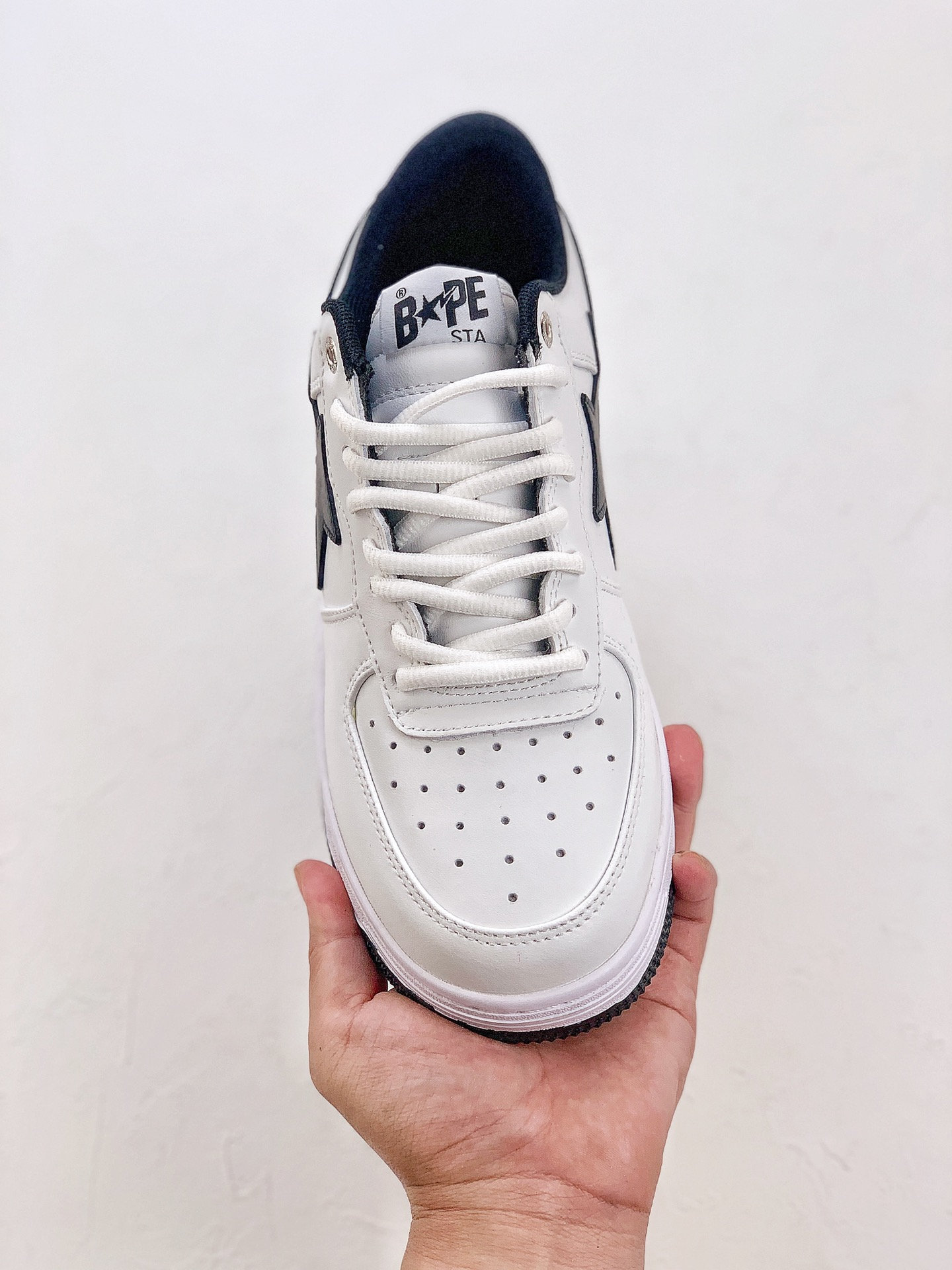 Y2K BapeSTA White Sneakers for High Quality Streetwear