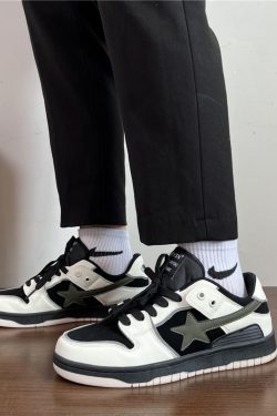 Y2K Black Cream Sneakers