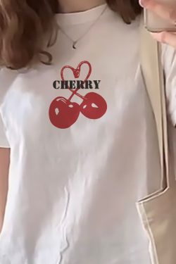 Y2K Cherry Blossom Pattern Shirt