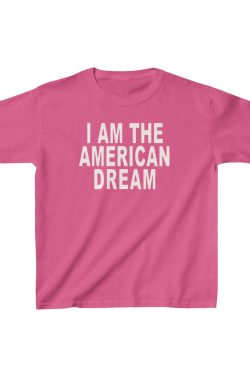 Y2K Clothing: American Dream Graphic Baby Tee