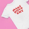 Y2K Clothing: Make Boys Cry T-Shirt - Trendy and Funny Graphic Shirt