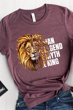Y2K Clothing: Retro-inspired Lion Dad The Man The Legend The Myth The King T-Shirt