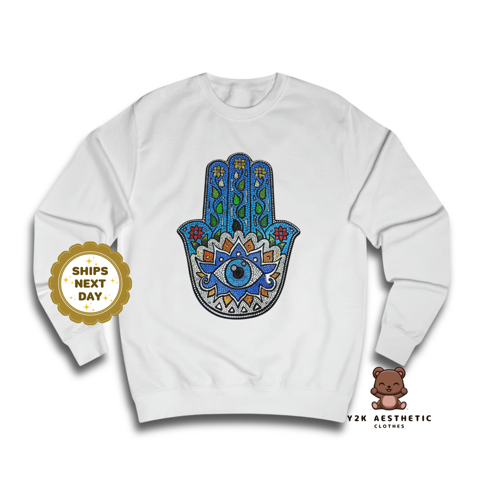 Y2K Fatima's Hand Shirt for Spiritual Protection