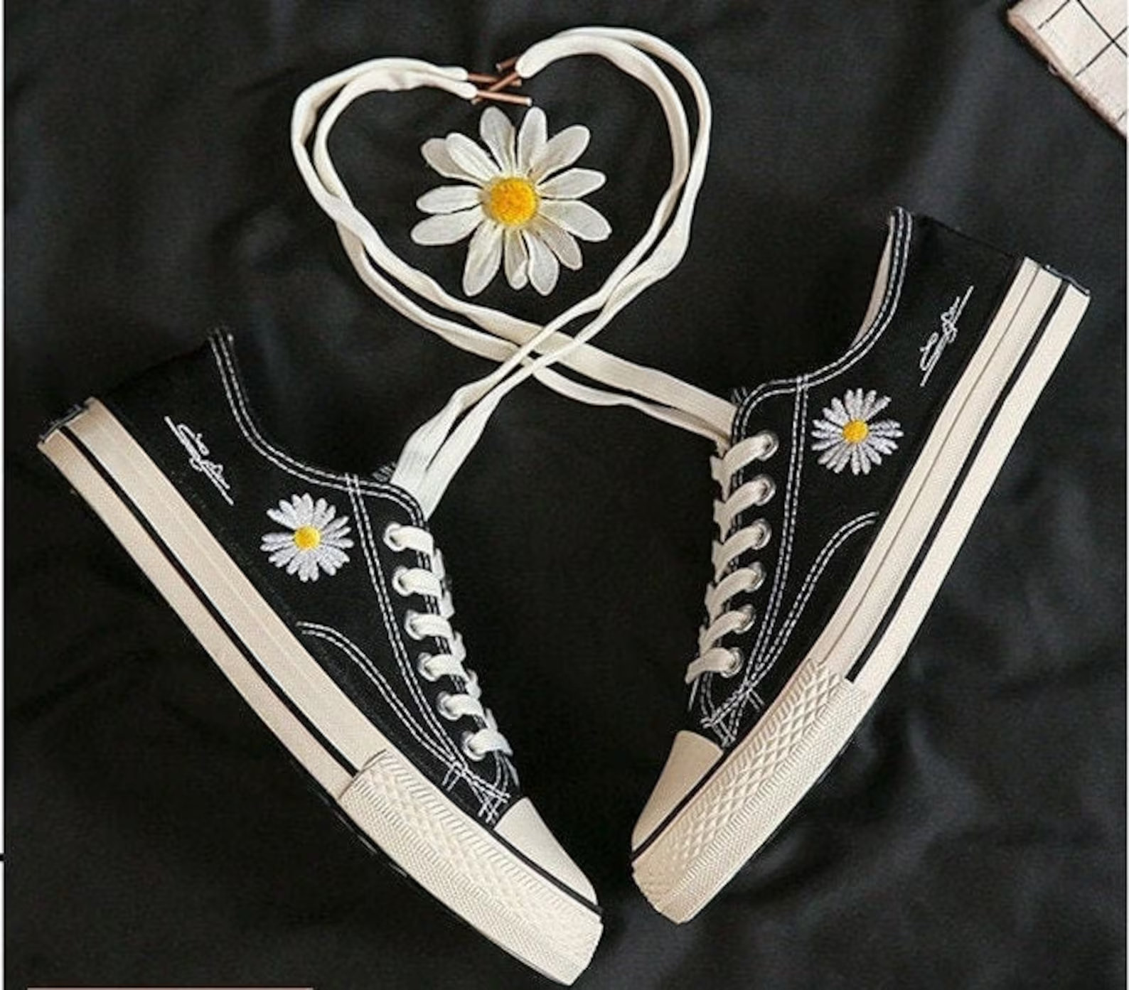 Y2K Floral High Top Converse-Style Shoes for Women