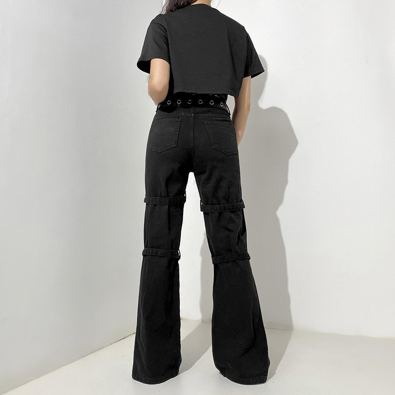 Y2K Harajuku Streetwear Retro Goth Cargo Pants & Jeans