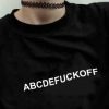 Y2K Inspired "ABCDEFUCKOFF" Graphic Print T-Shirt