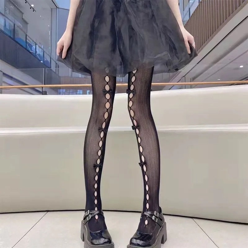 Y2K Inspired Bowknot Lace Tights