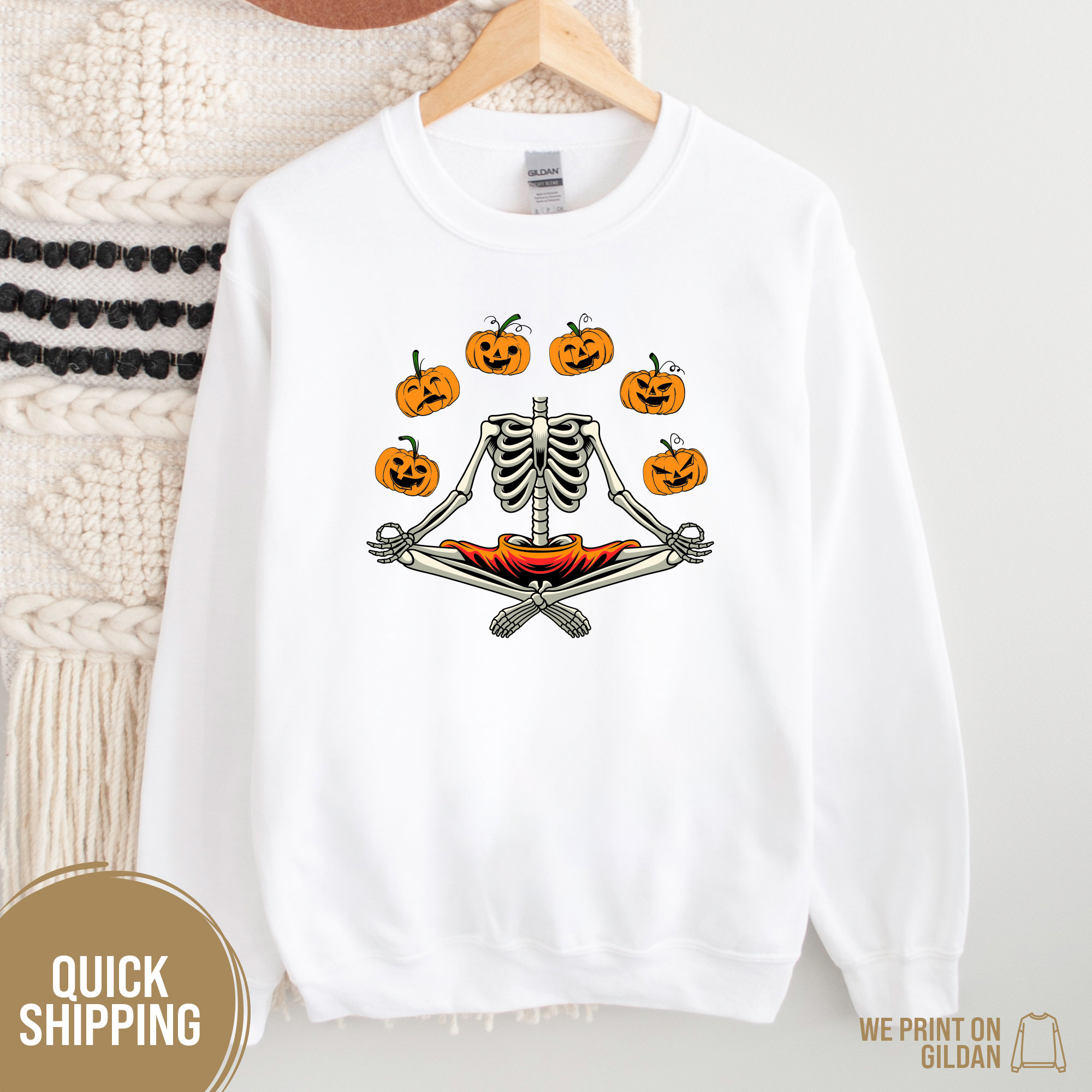 Y2K Meditating Skeleton Halloween Shirt for a Spooky Style Statement