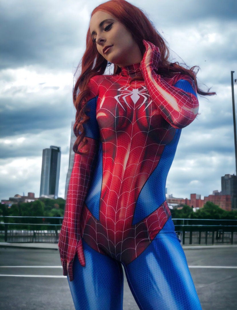 Y2K Sexy Spiderwoman Cosplay Costume
