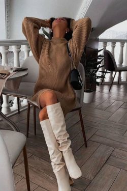 Y2K Winter Oversized Pullover Sweaters - Ripped Knitted Loose Sweaters