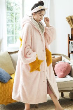 Y2K Women's Oversized Star Hoodie Fleece Blanket Robe