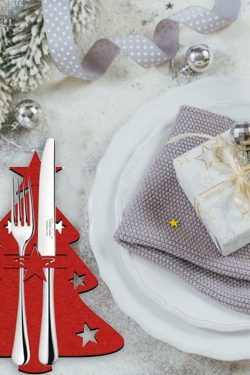 4 piece holiday dining cutlery set   christmas tree design 4091