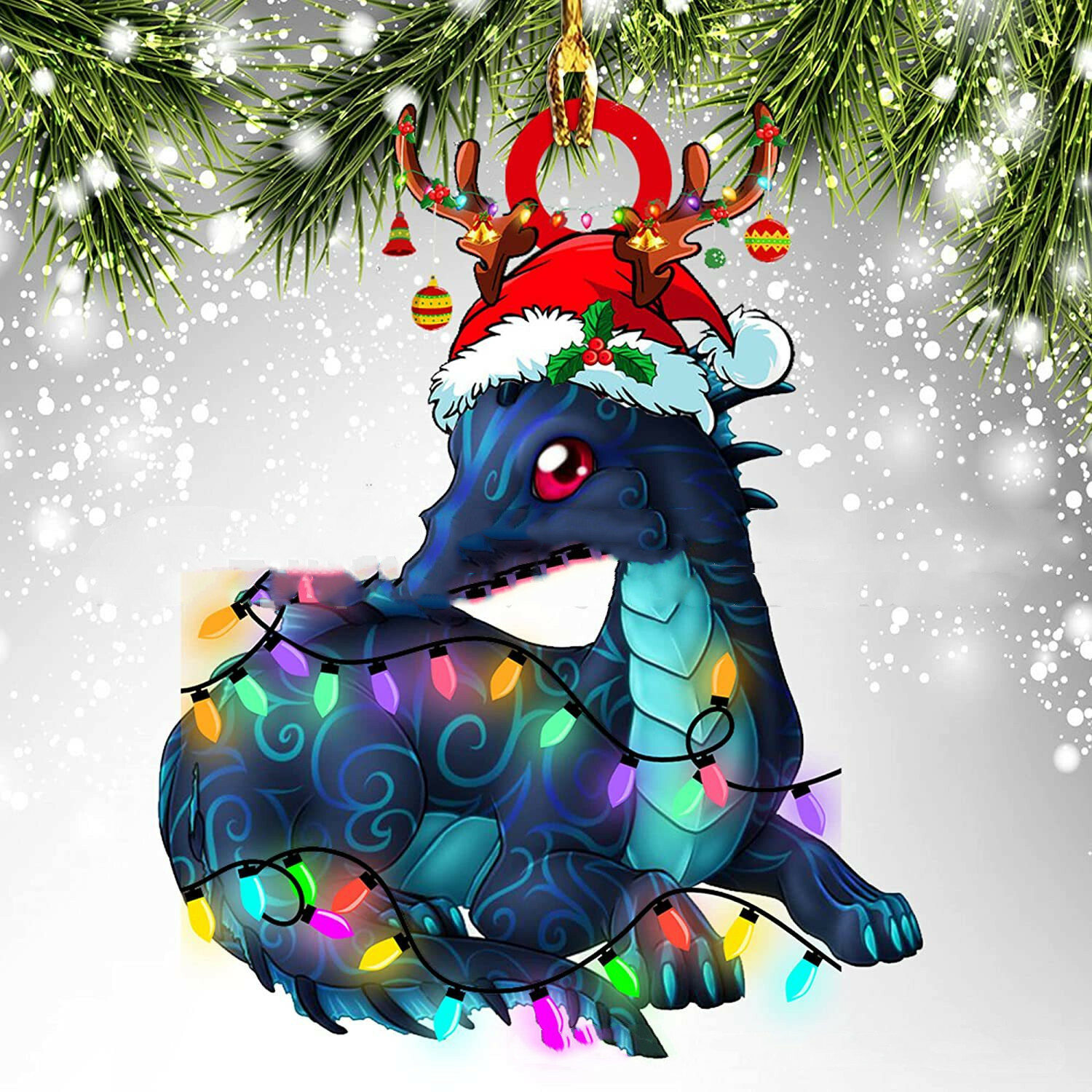 acrylic dinosaur dragon egg pendant   unique christmas decorations 3468