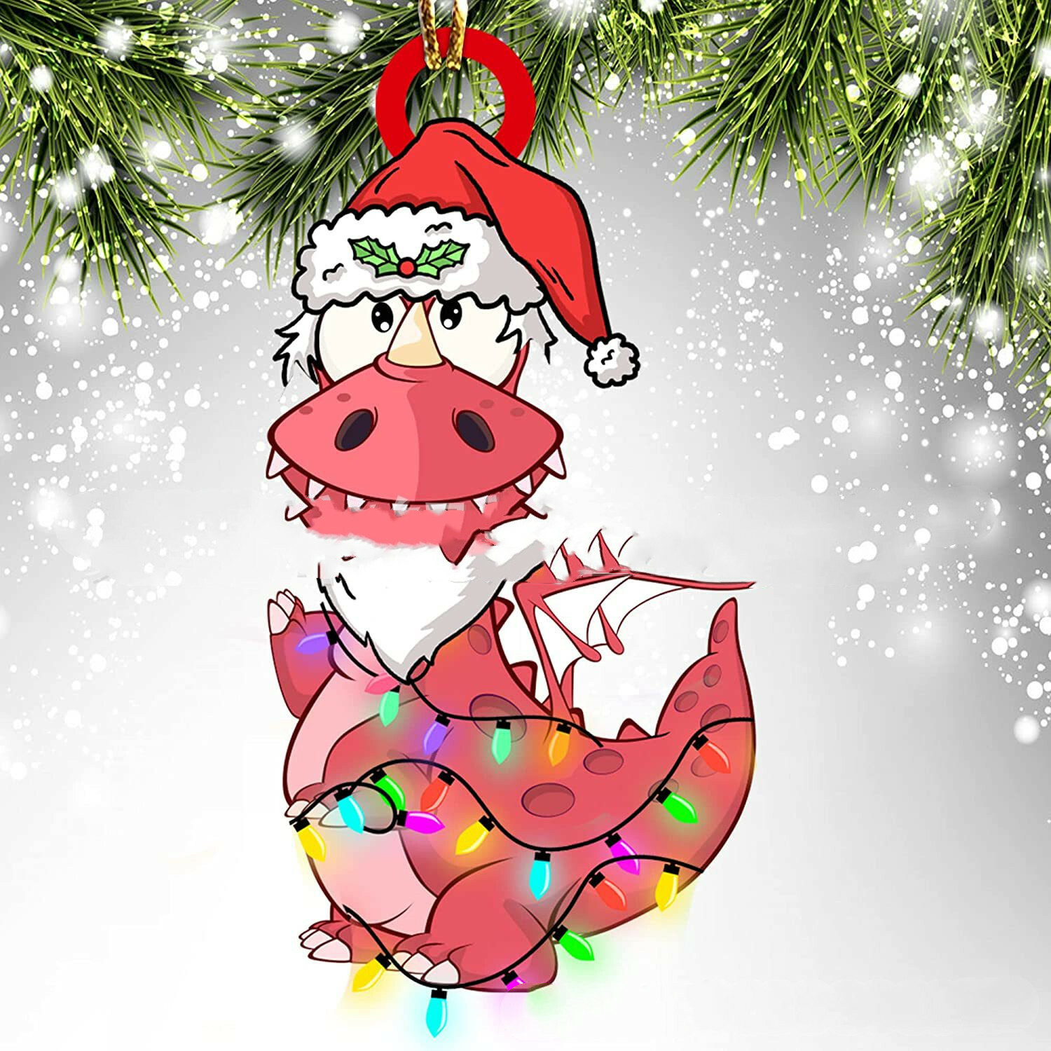 acrylic dinosaur dragon egg pendant   unique christmas decorations 5907