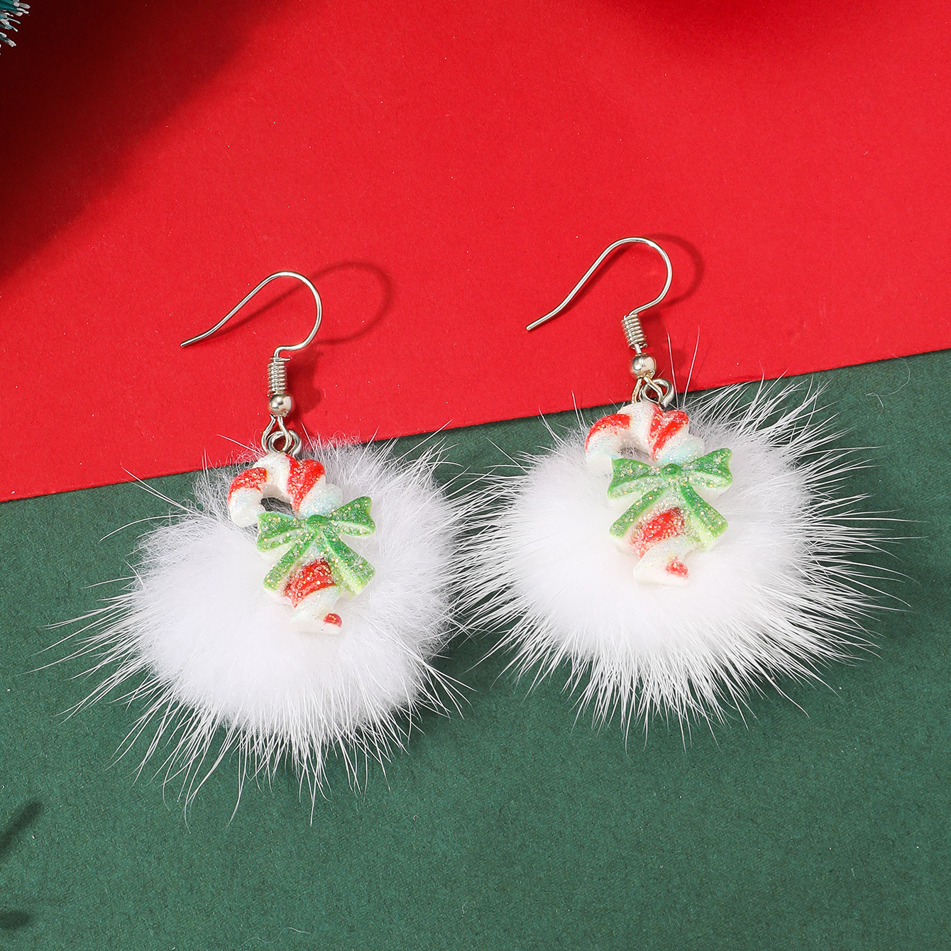 cute winter snowflake & christmas elk earrings for women   santa claus jewelry 6776