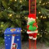 electric santa claus climbing ladder   perfect christmas decoration 2610