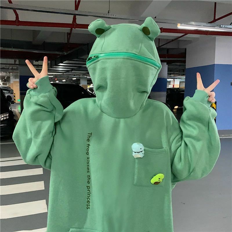 frog design pullover sweater for couples   unisex fashion 1107