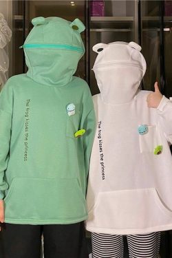frog design pullover sweater for couples   unisex fashion 4226
