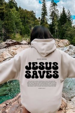jesus saves hoodie   church sweater with bible verses print 5838