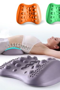 lower back pain relief lumbar support pillow & stretcher massager 6759