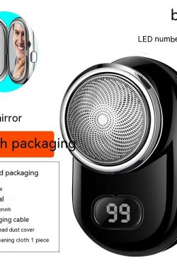 portable type c fast charge shaver with mirror for travel & washing 5903
